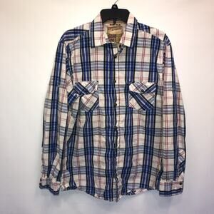 U.S. Expedition Button Front Adult Large Mens Multicolor Long Sleeve Shirt